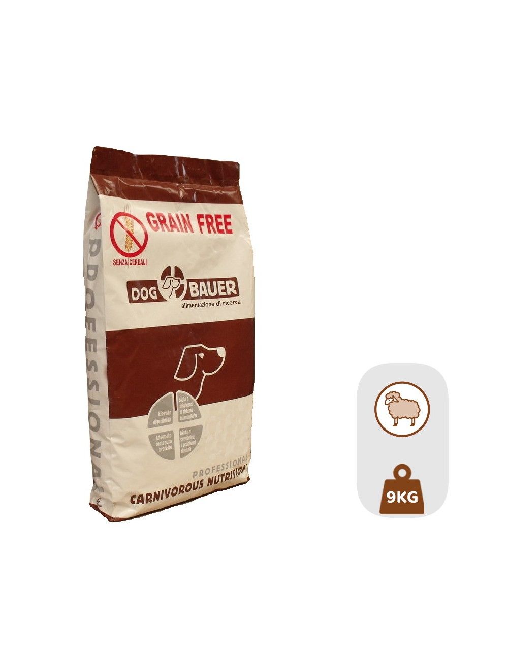 Sacco crocchette Grain Free Dogbauer Agnello e Zucca